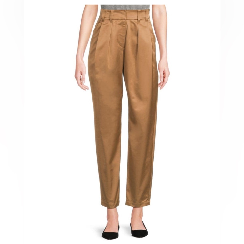 1695$ Nwt Brunello Cuccinelli pleated high rise wide trouser pants 8